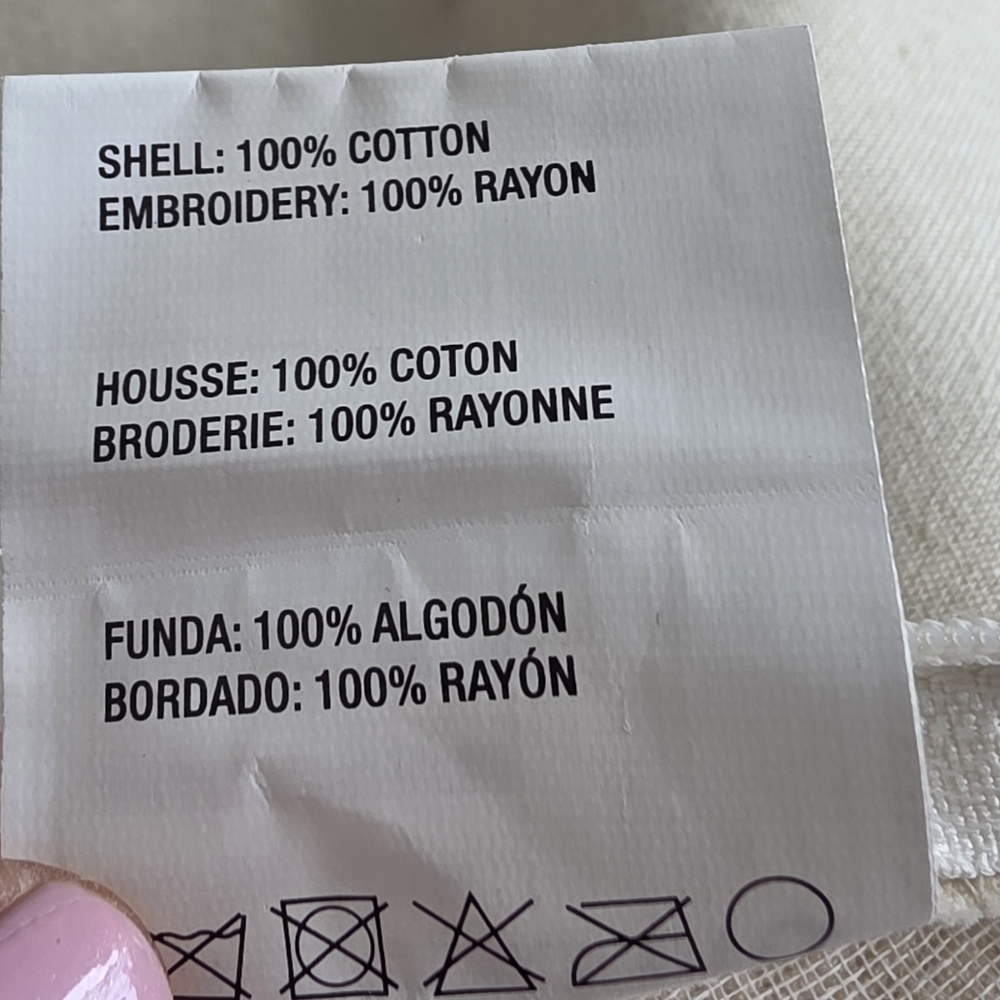 Crate&Barrel Mallory Throw Pillow SHAM 18 X 18 Inches - Picture 6 of 6